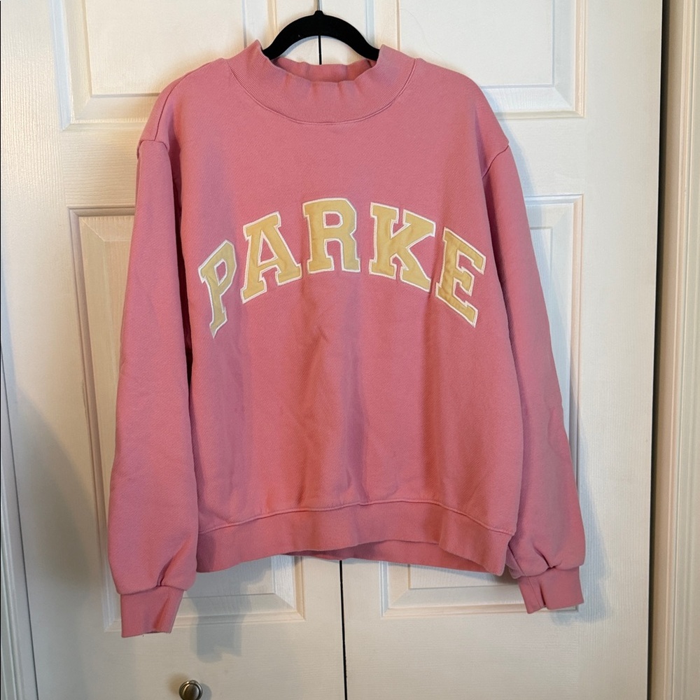 Parke pink and yellow Mockneck